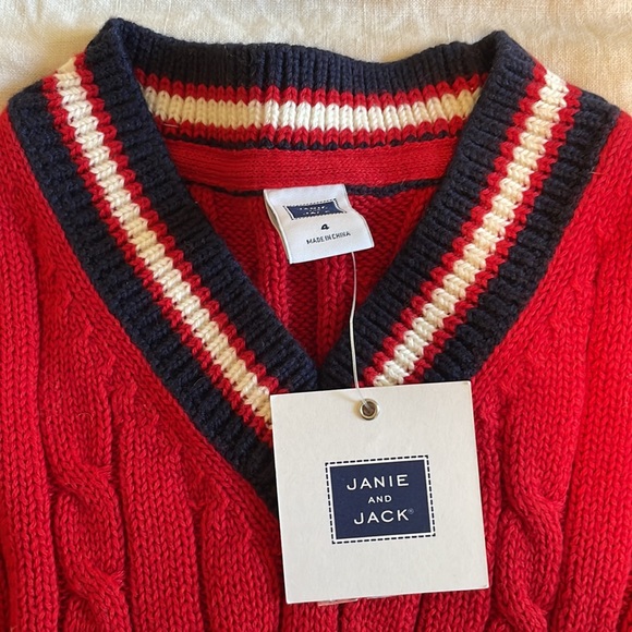 Janie and Jack boys sweater vest - size 4 - Picture 2 of 7